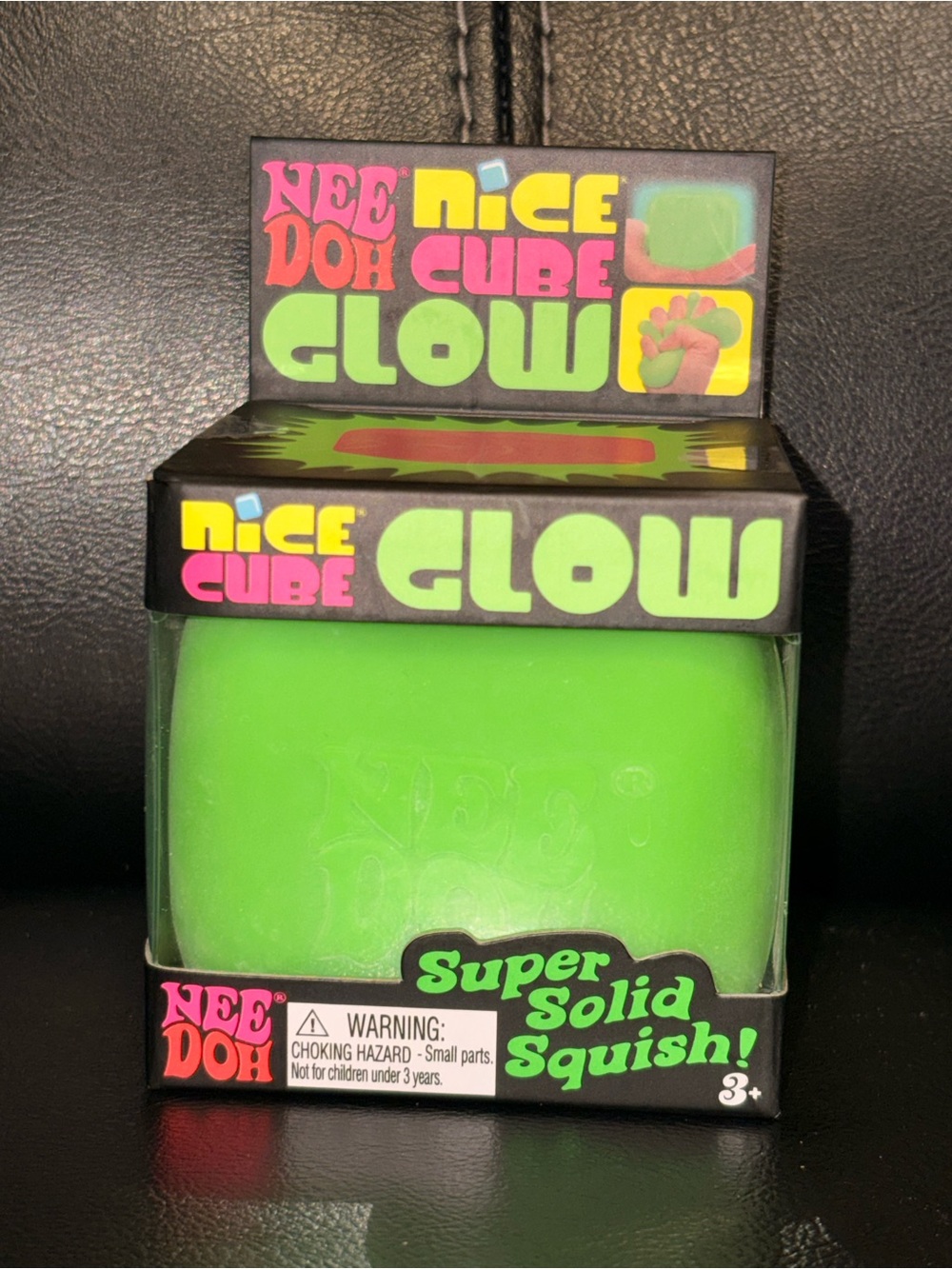 NeeDoh Nice Cube Glow Super Solid Squish - Green